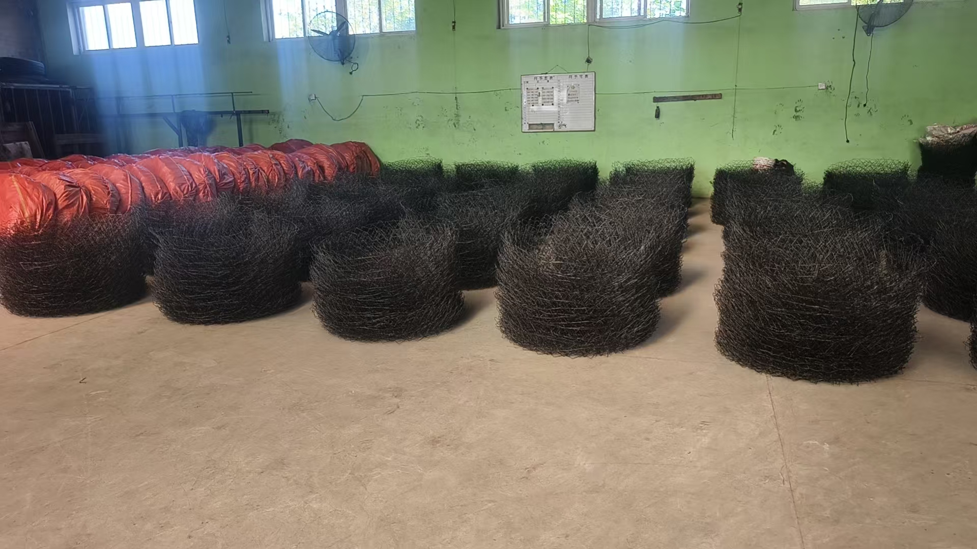 Company-supplied photograph of annealed iron wire mesh products